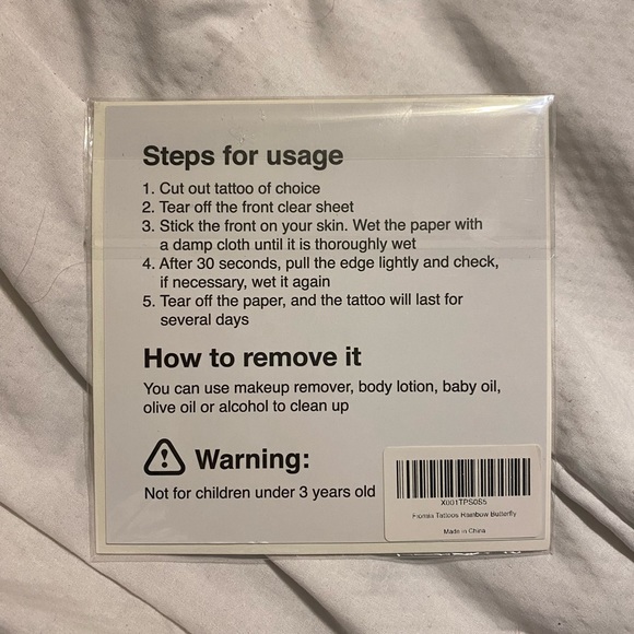 NWT Fiona Tattoos Rainbow Butterfly - Picture 4 of 4